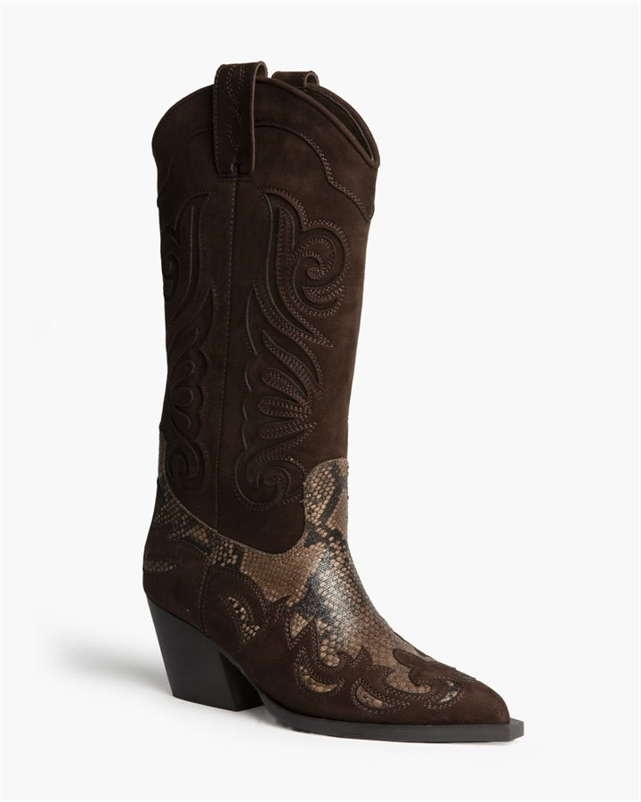 Кафяви Каубойски Ботуши Western Style – Snake Print