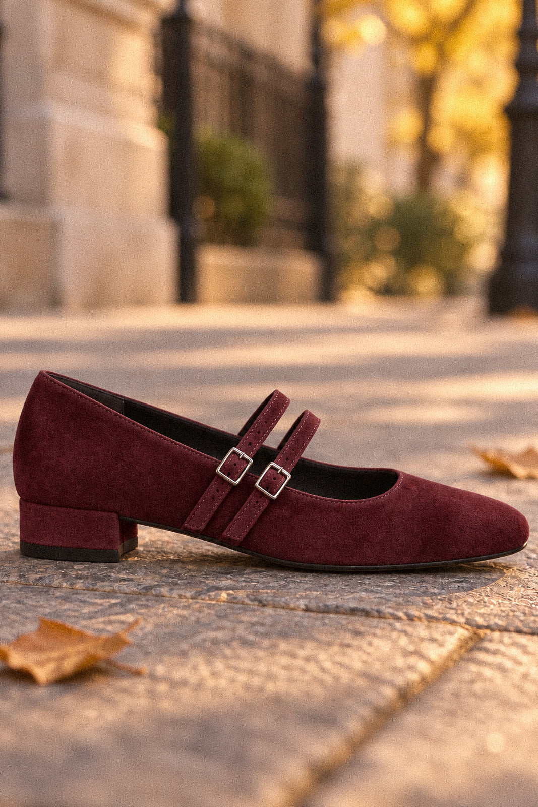 Обувки с нисък ток Burgundy