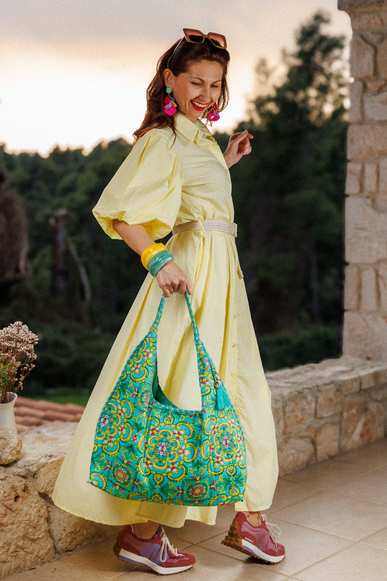 Текстилна чанта с бохо елементи!