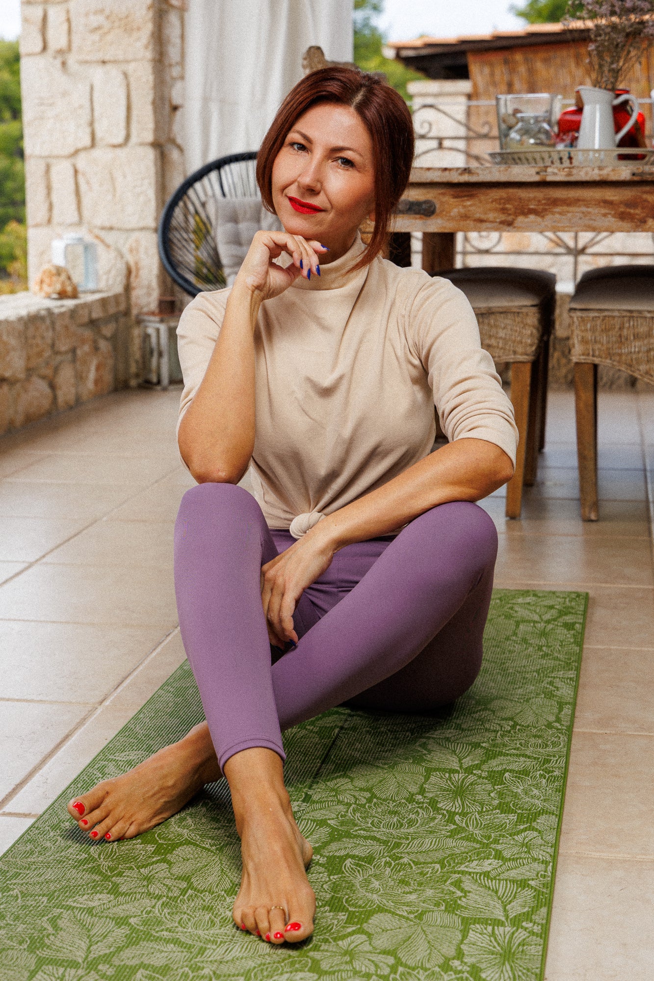 Sports leggings in pastel purple!