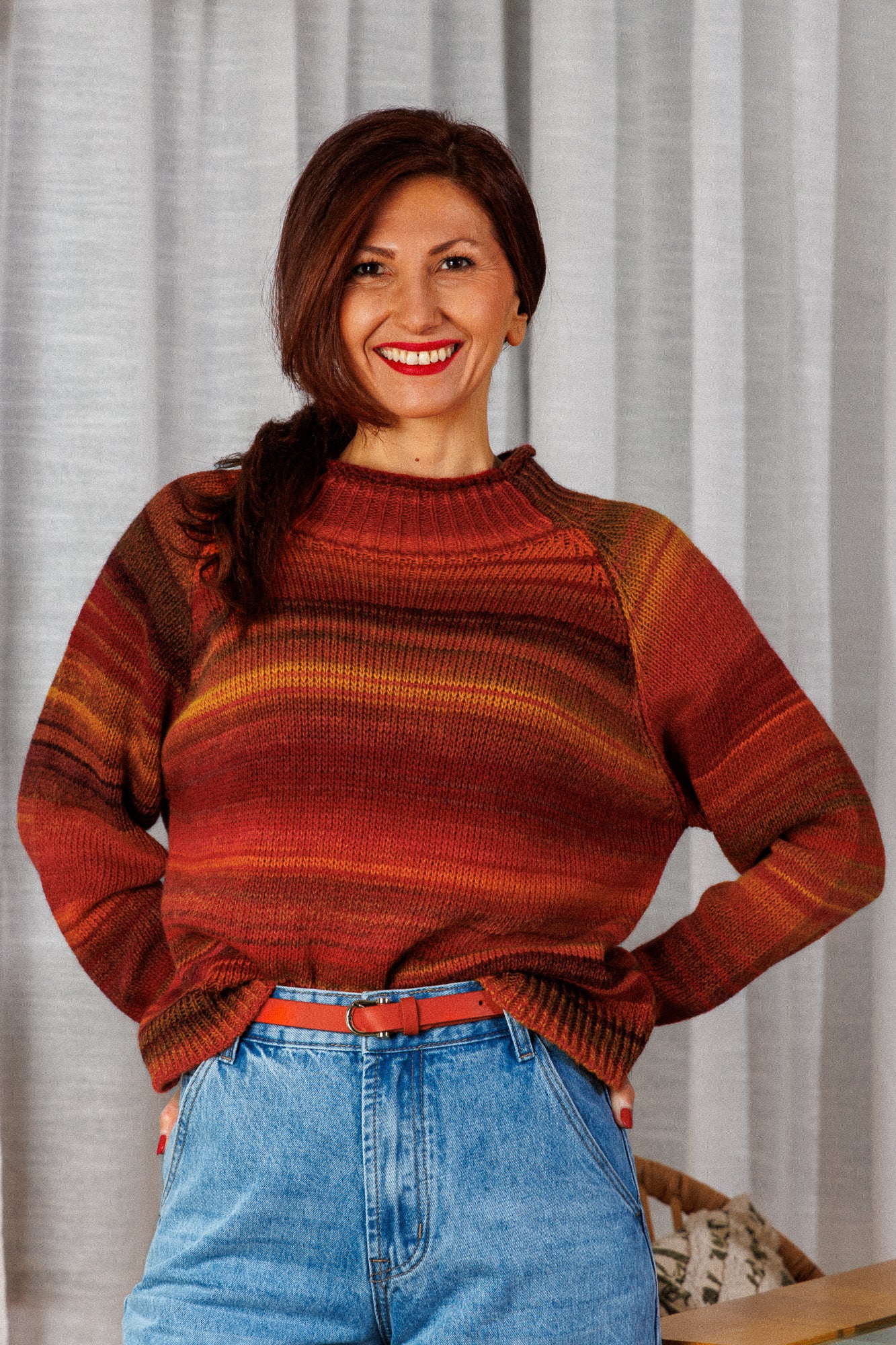 Пуловер Deep Wool Orange!