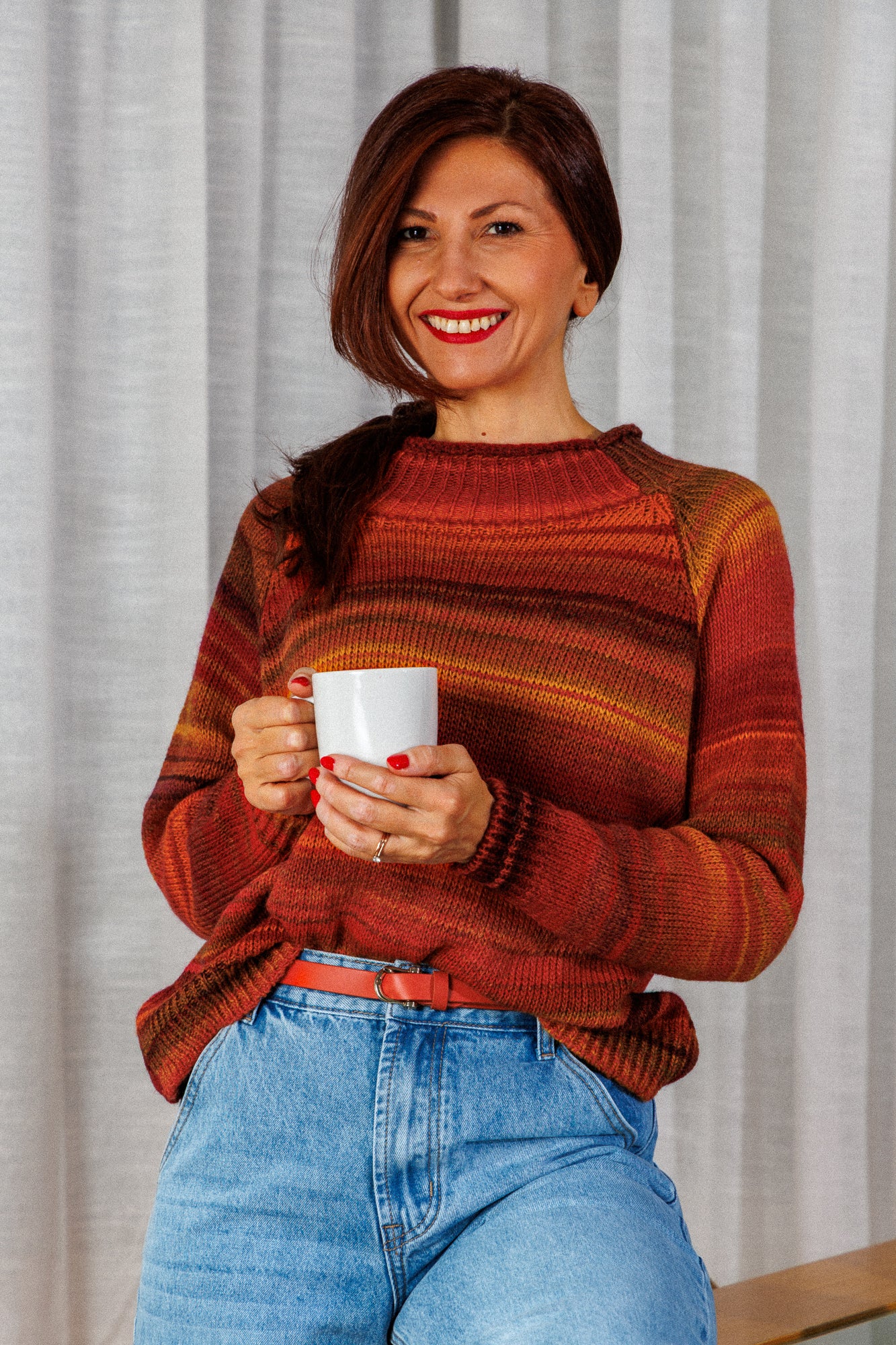 Пуловер Deep Wool Orange!