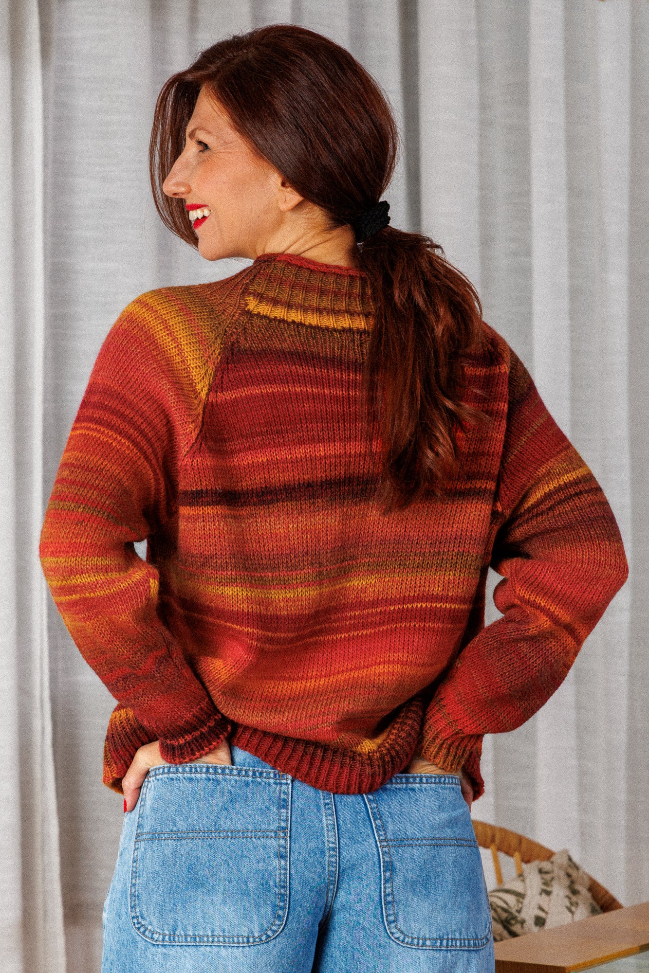 Pulover portocaliu intens din lână!