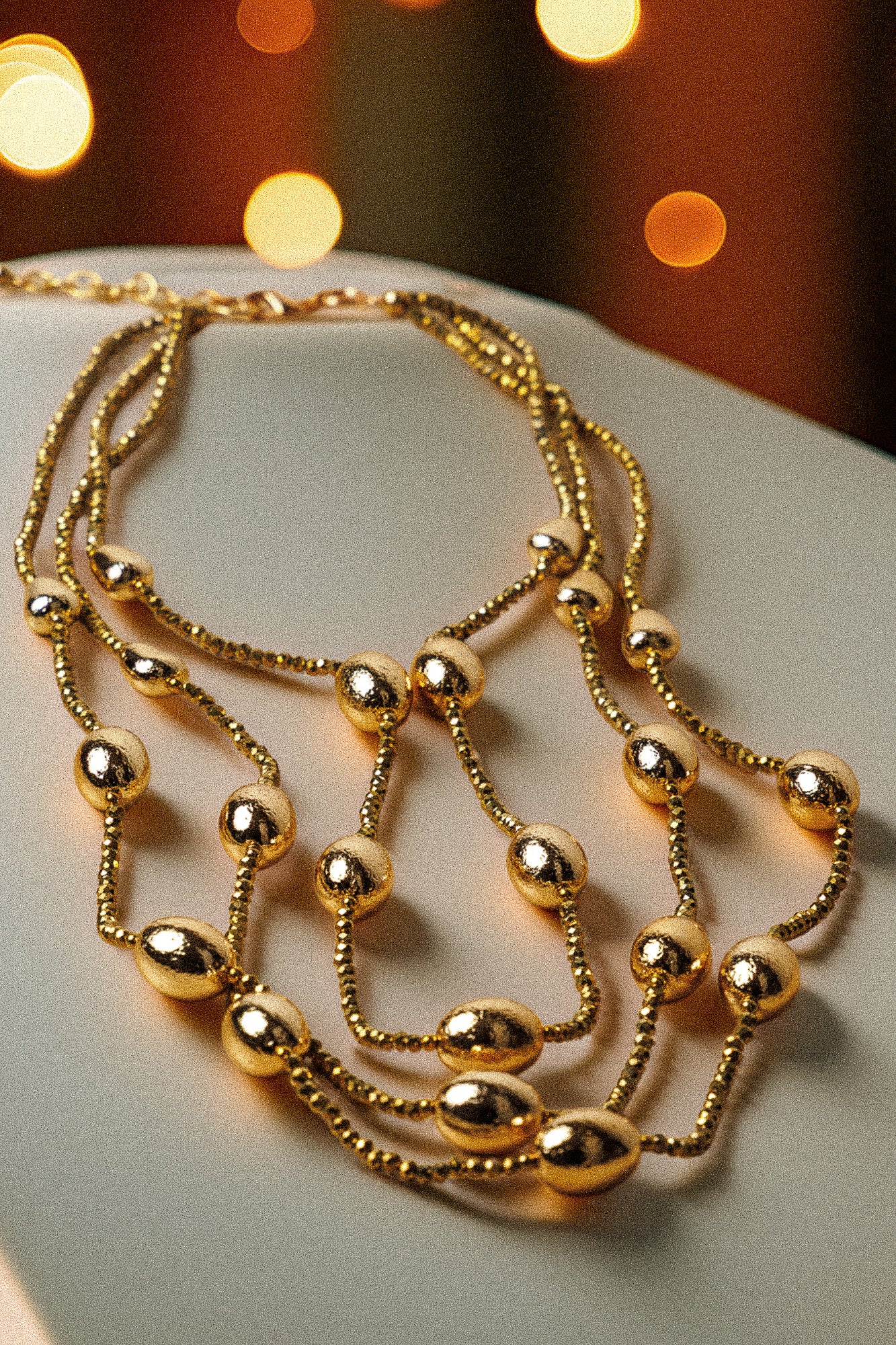 Colier cu mai multe straturi Golden Beauty!