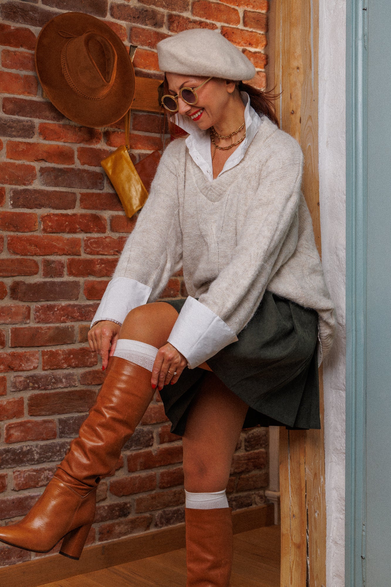 Pulover și cămașă supradimensionate!