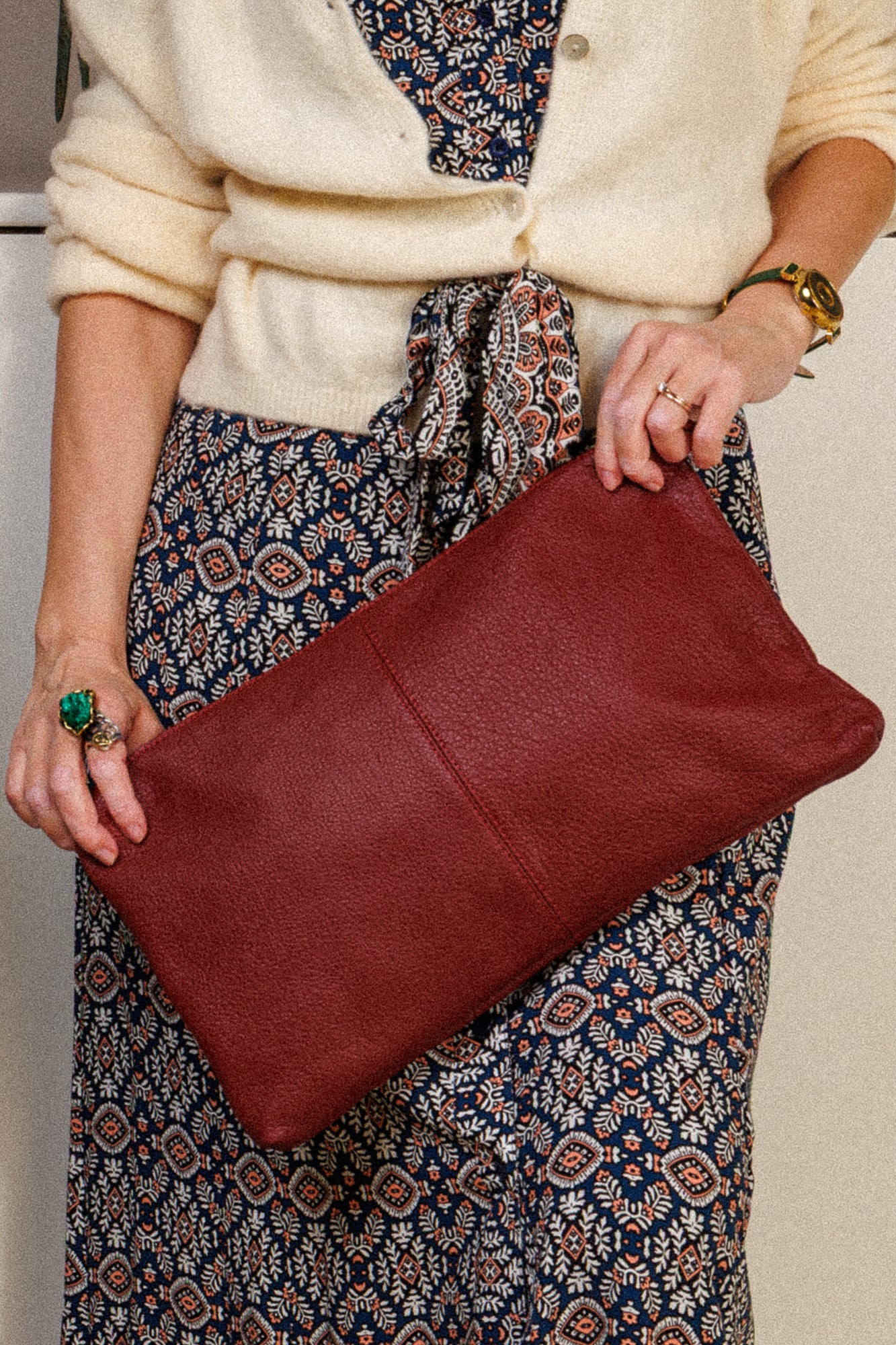 Poșetă din piele, roșie!