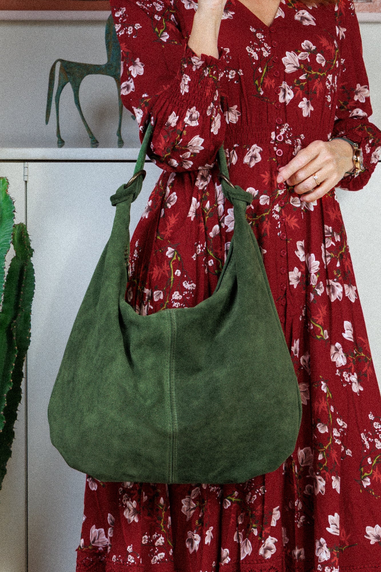 Premium Suede Bag In Green!