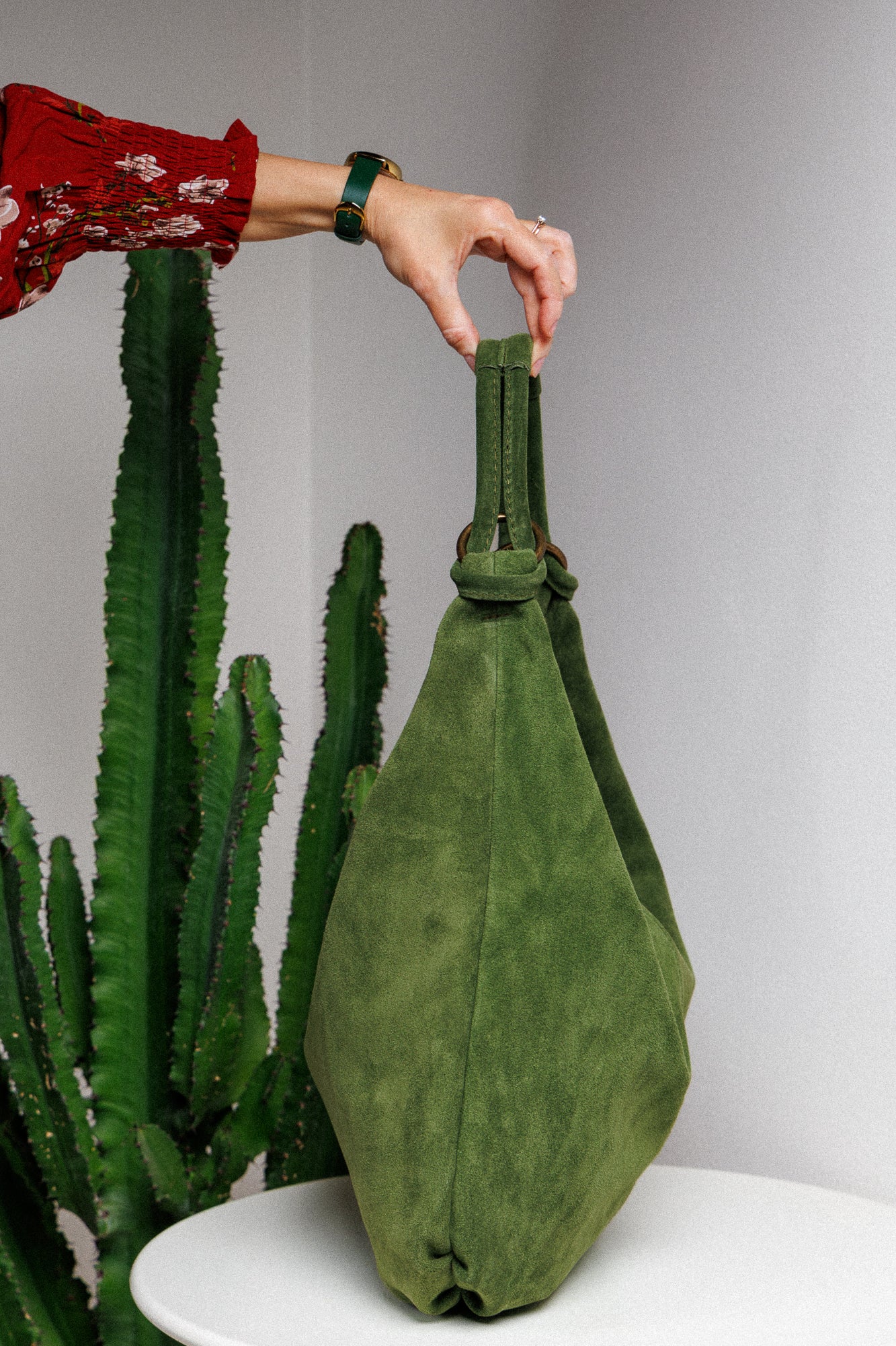 Premium Suede Bag In Green!