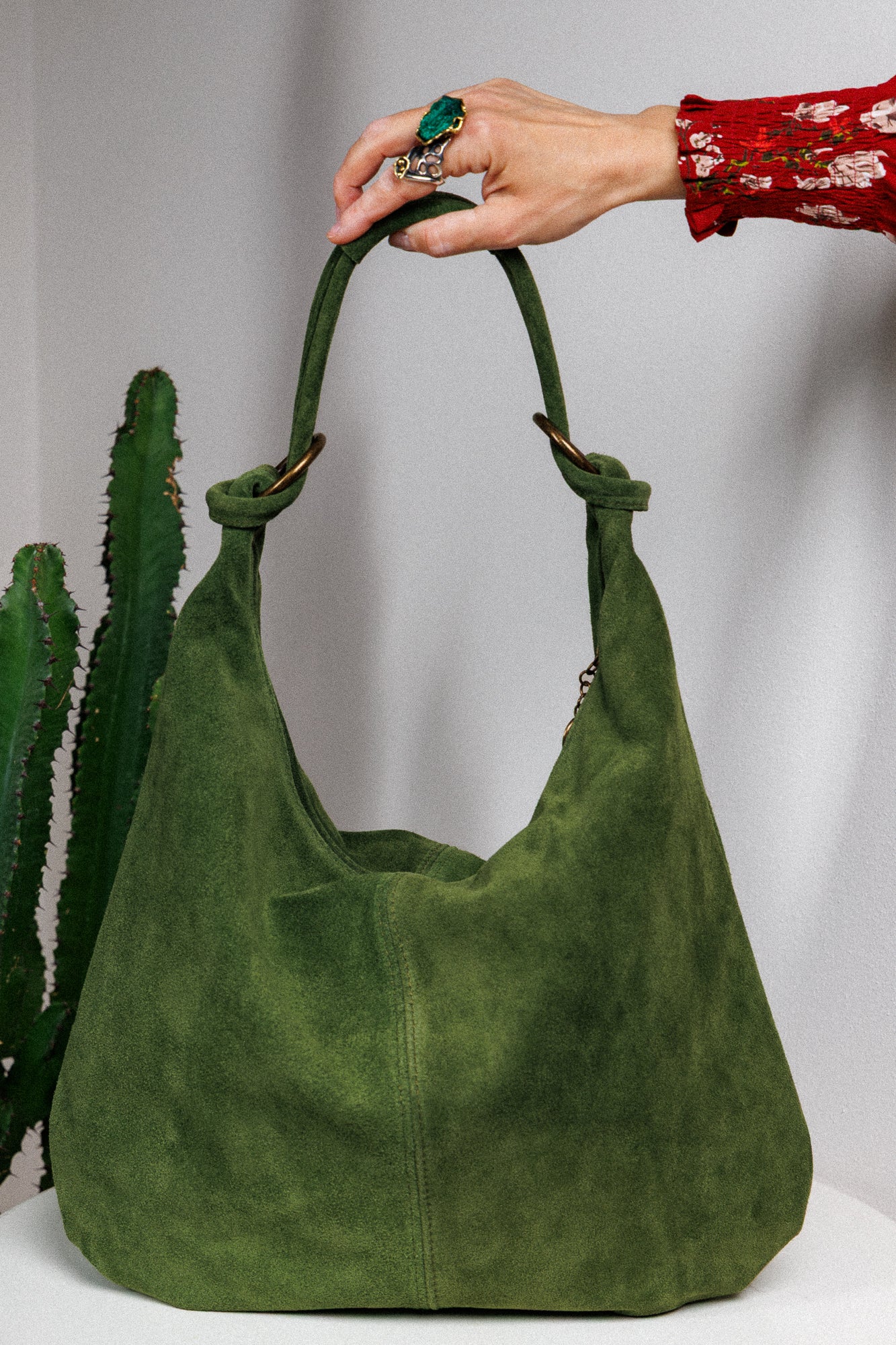 Premium Suede Bag In Green!