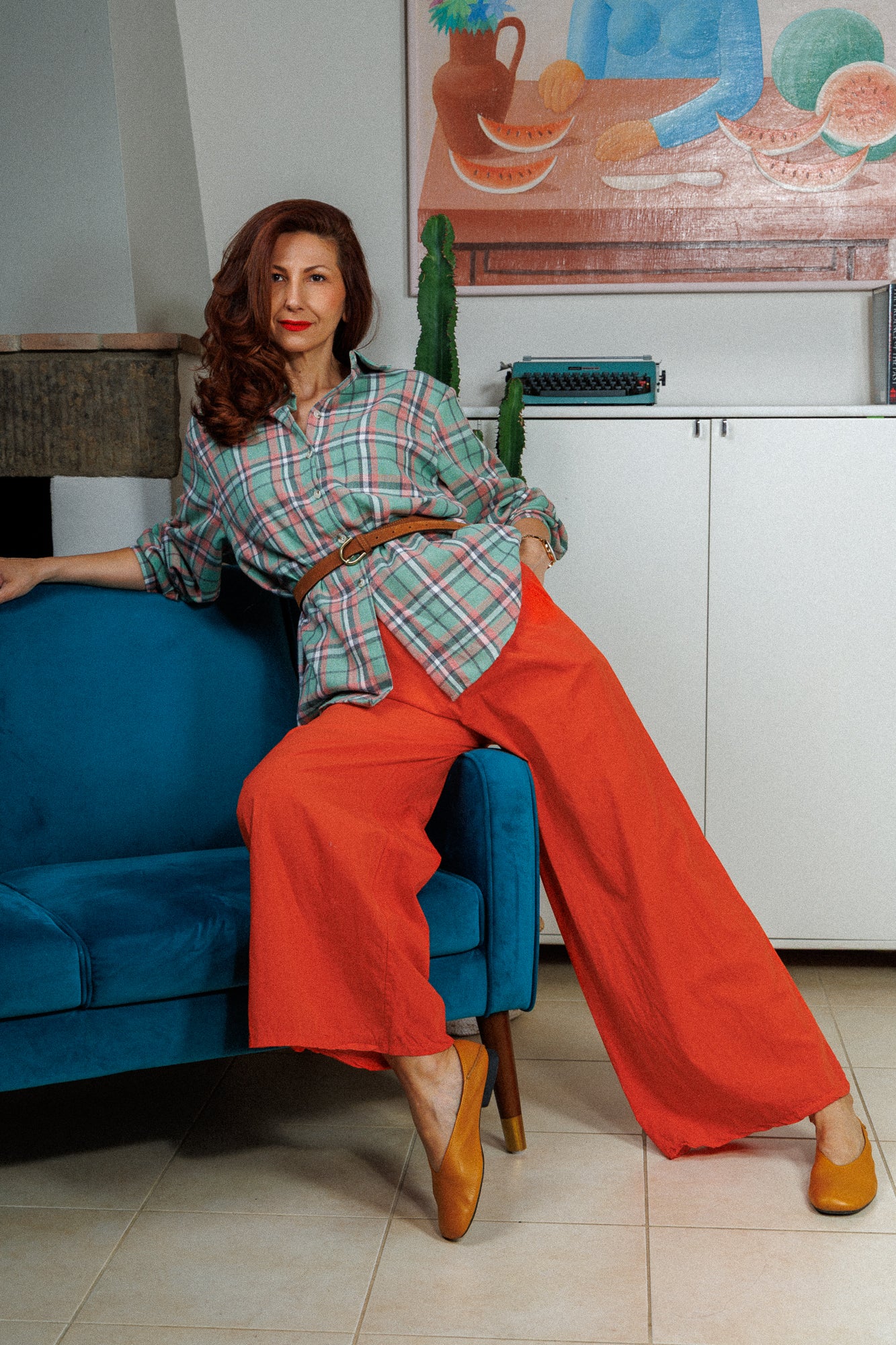 The plaid shirt in great colors!