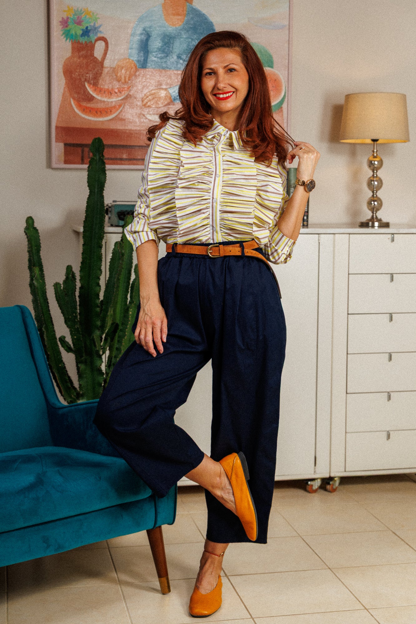 The shirt with the pleated front!