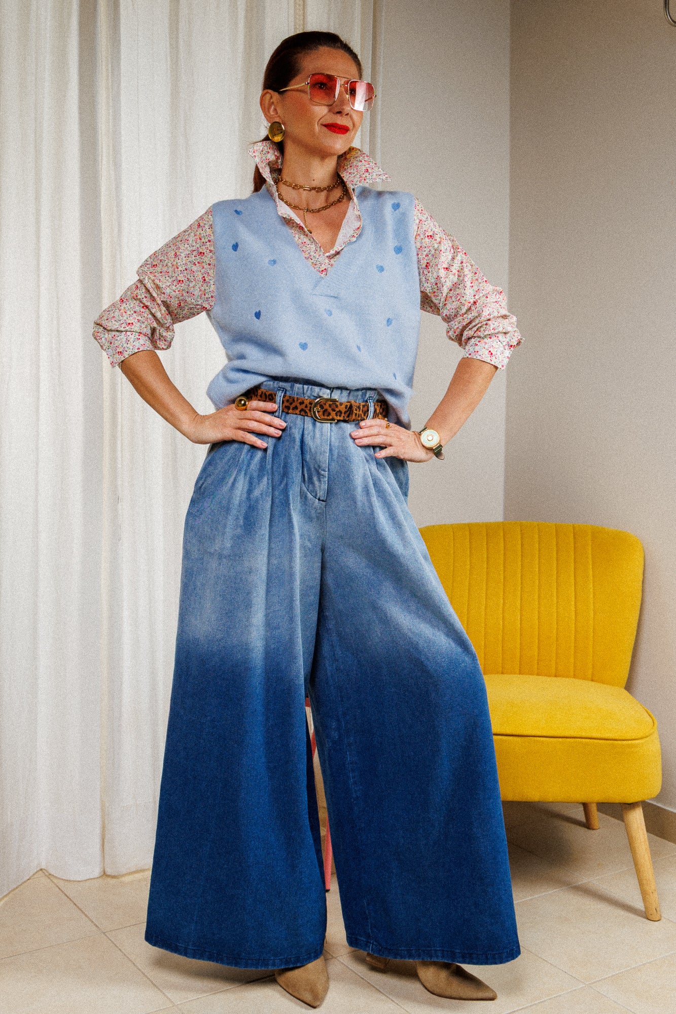 Fustă-pantaloni cruzi din denim!