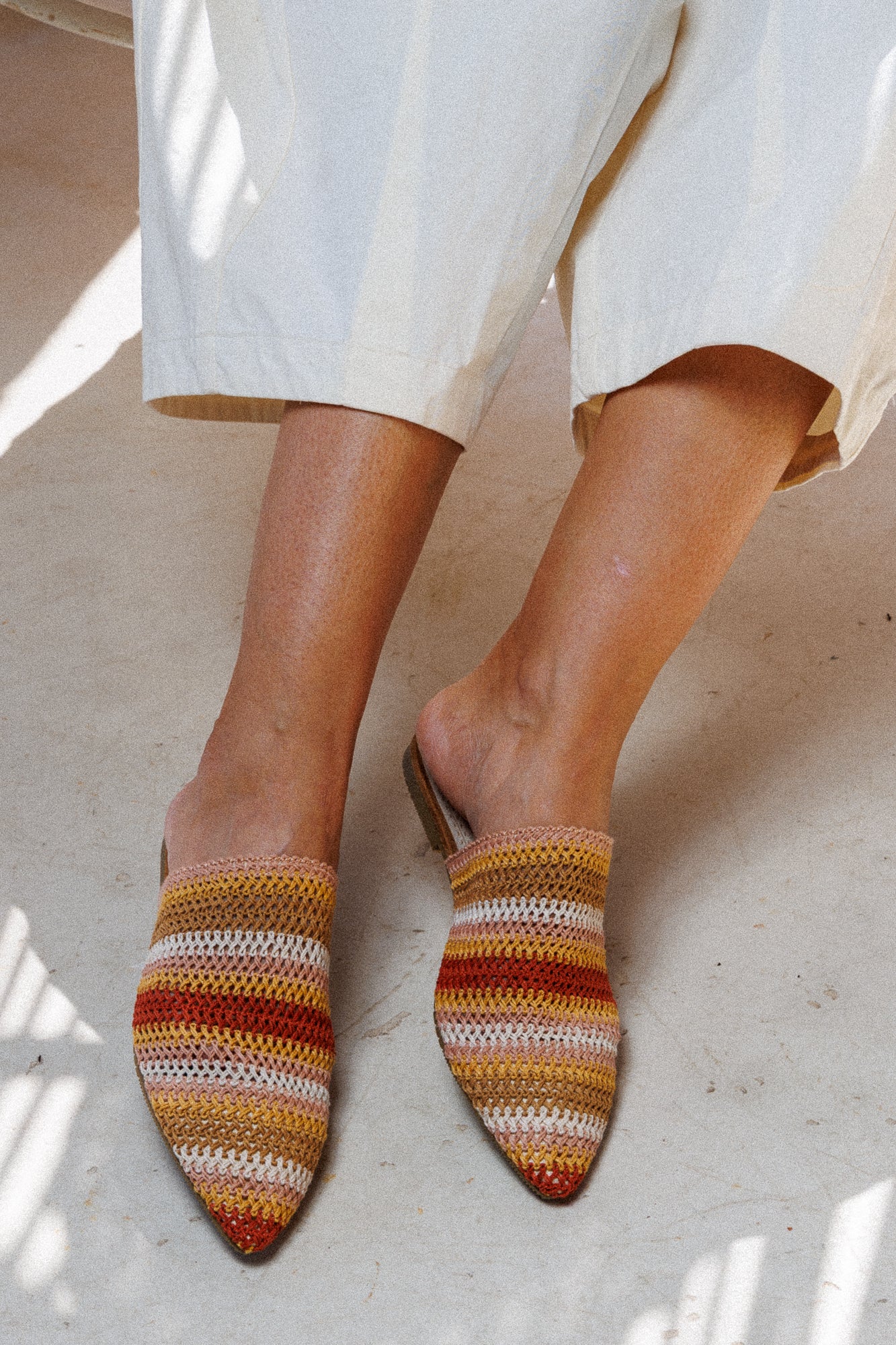 Плетени чехли Rainbow