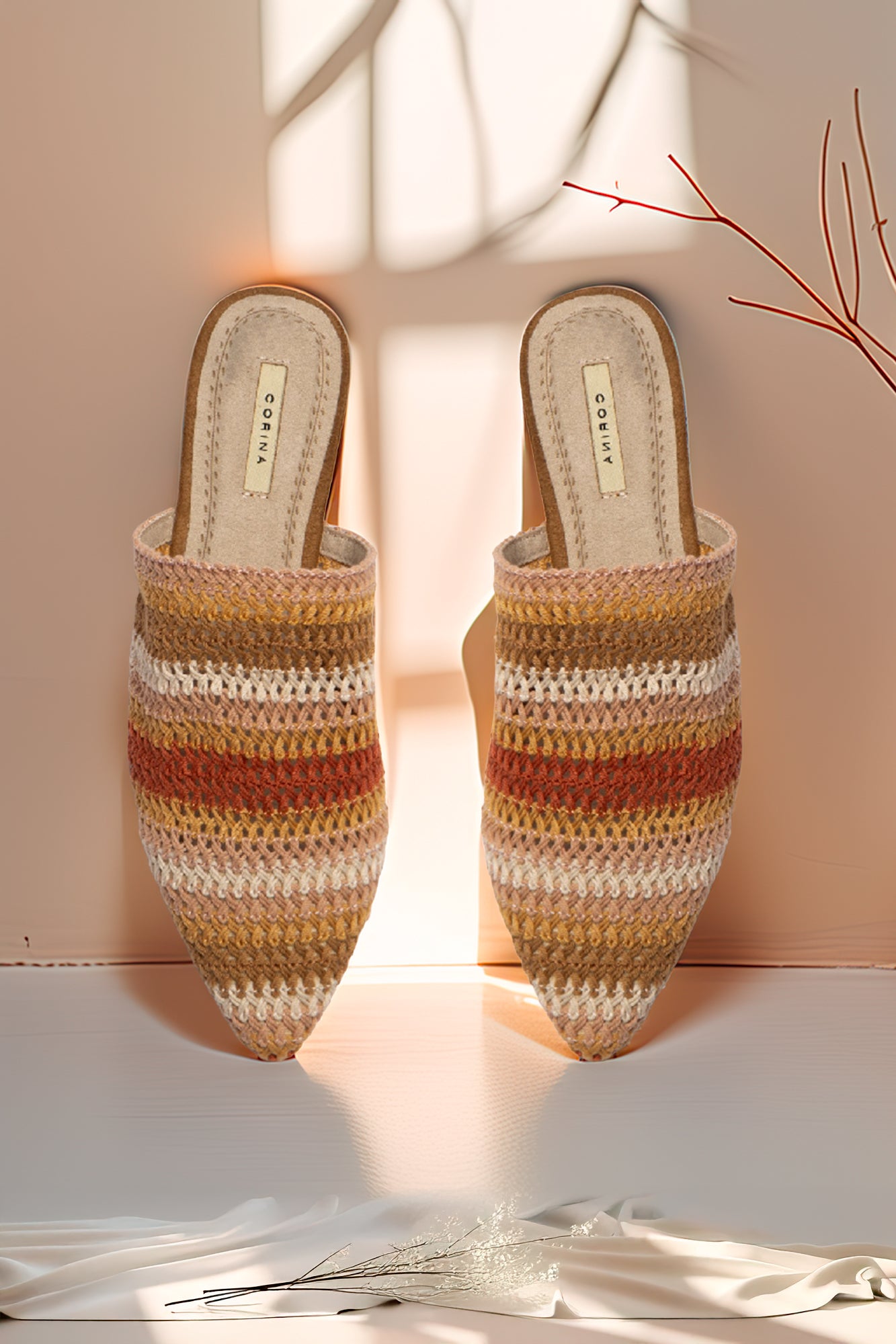 Плетени чехли Rainbow