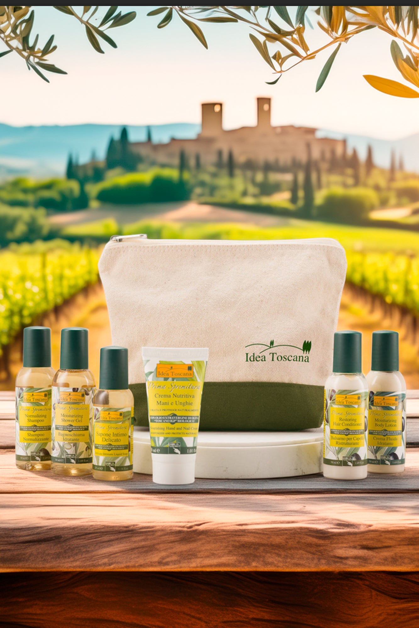 Set de călătorie cu geantă de toaletă Idea Toscana