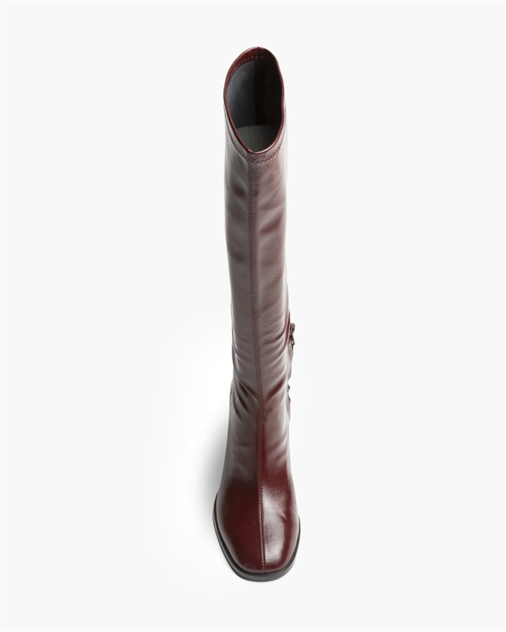 Burgundy High Boots – Eco Leather