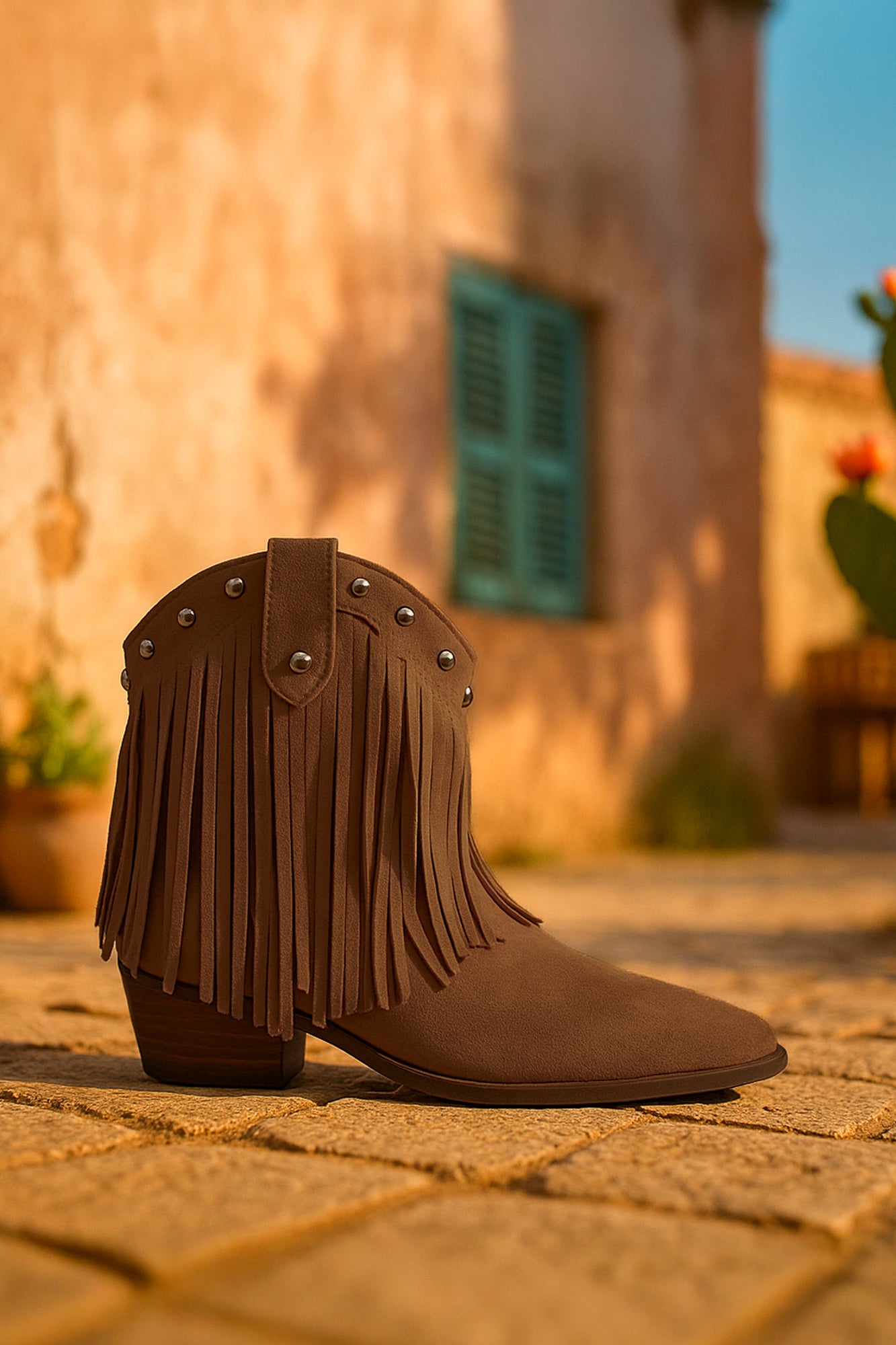 Cizme cu franjuri de culoarea cămilă!