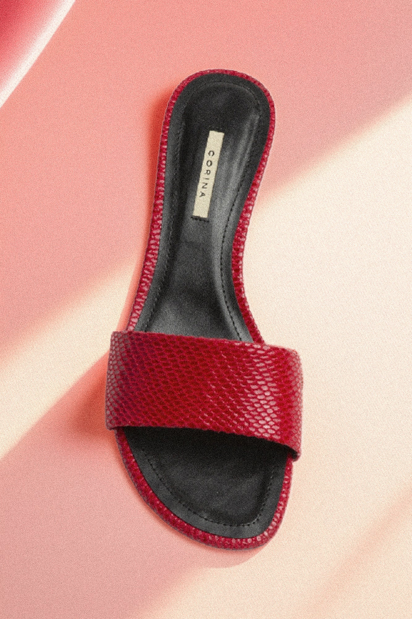 Muli eleganți cu toc Hot Red