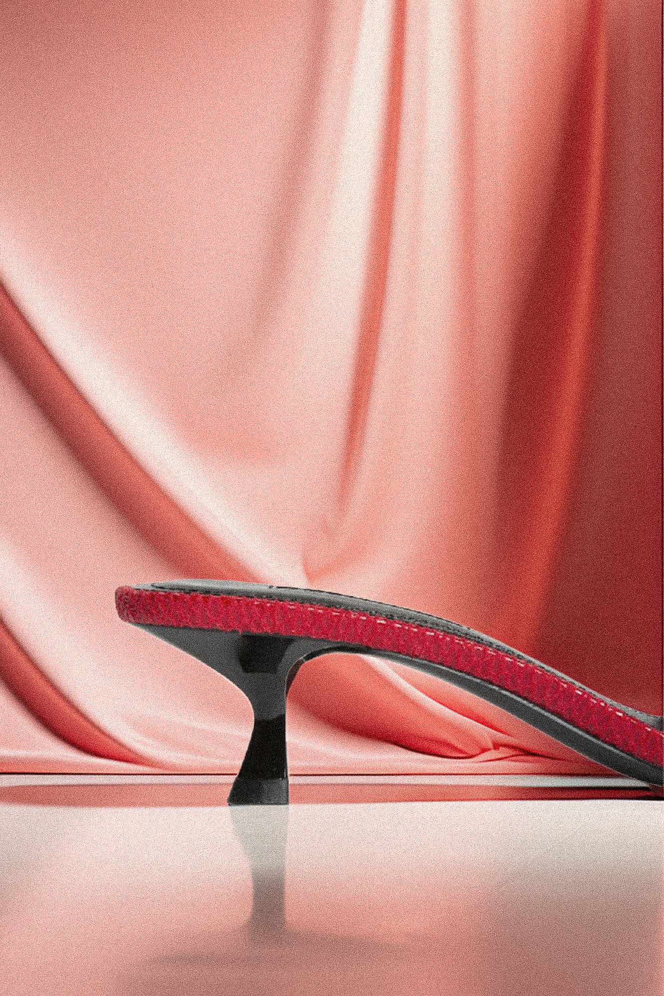 Muli eleganți cu toc Hot Red