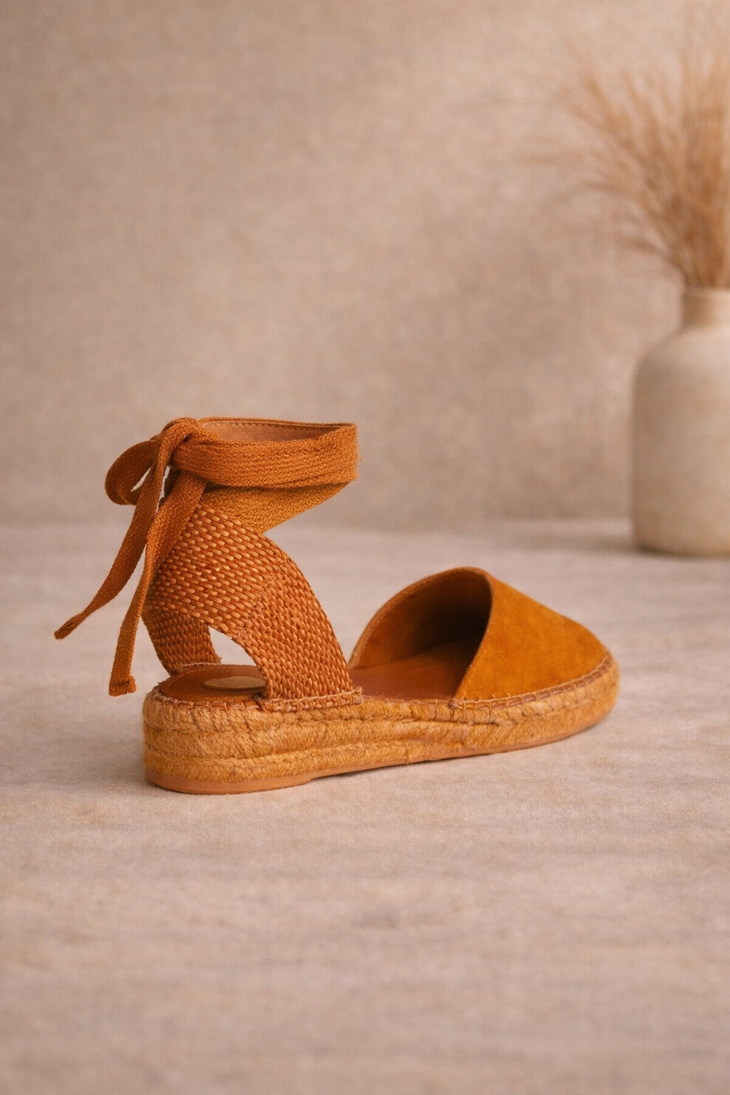 Еспадрили с лента за глезена Orange Sunset