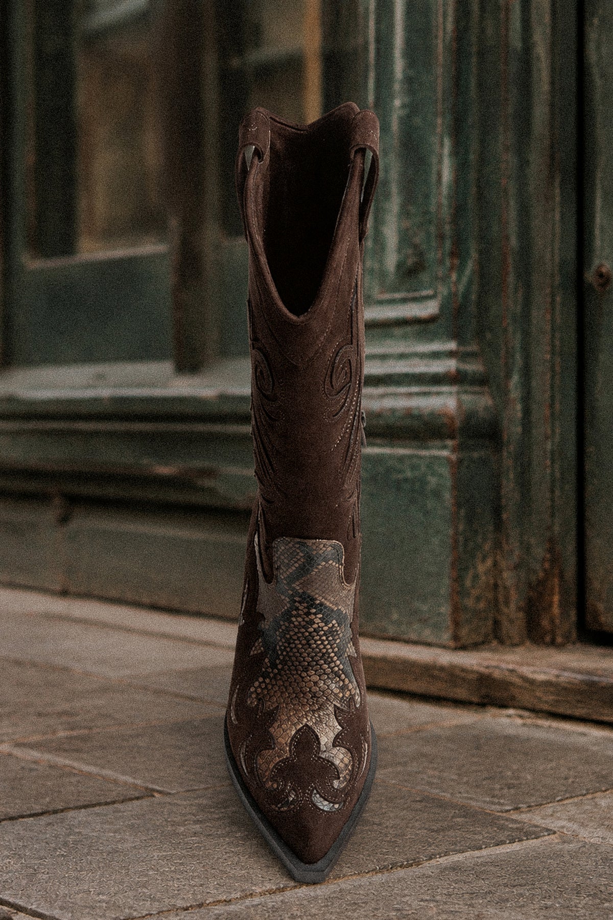 Кафяви Каубойски Ботуши Western Style – Snake Print
