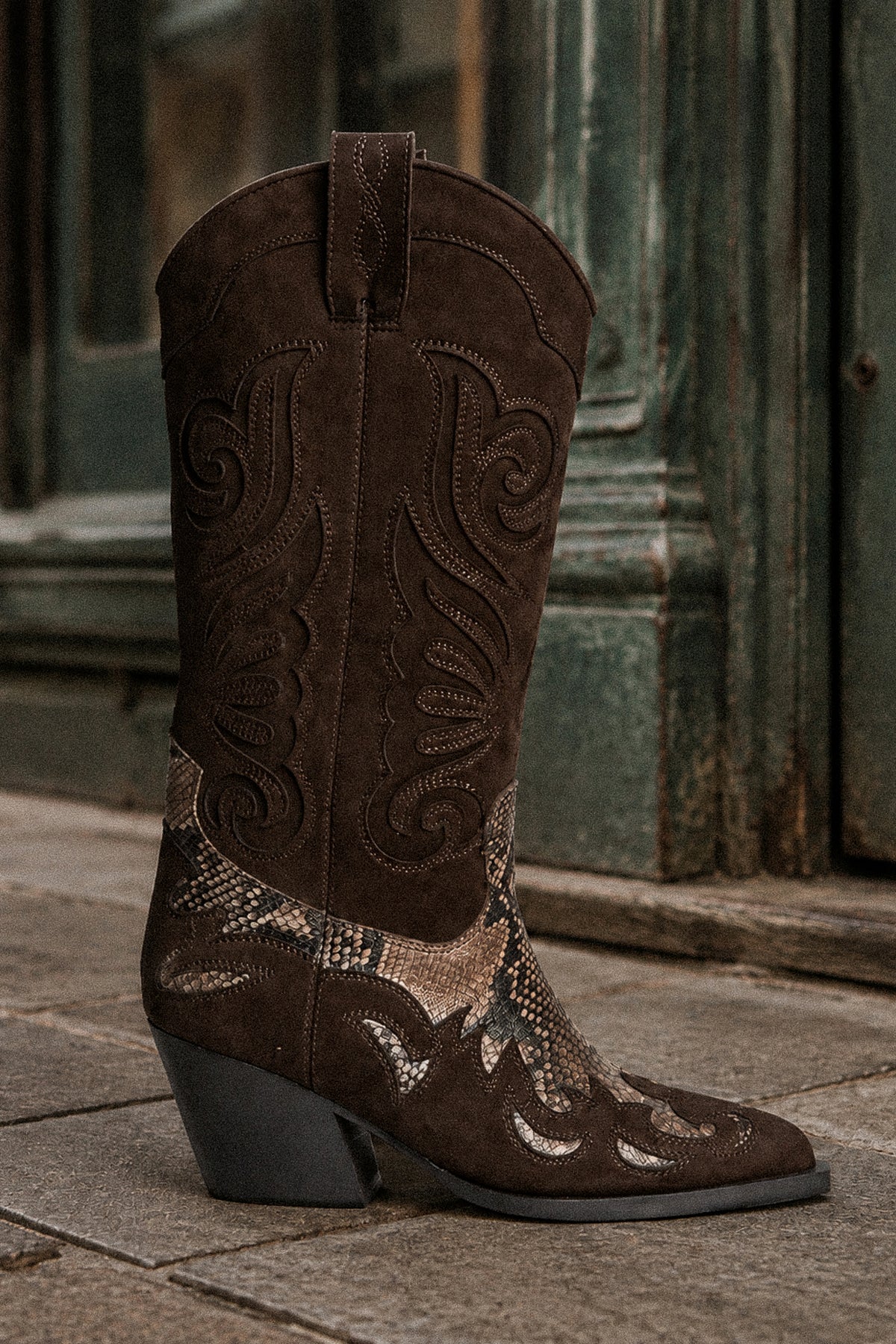 Кафяви Каубойски Ботуши Western Style – Snake Print
