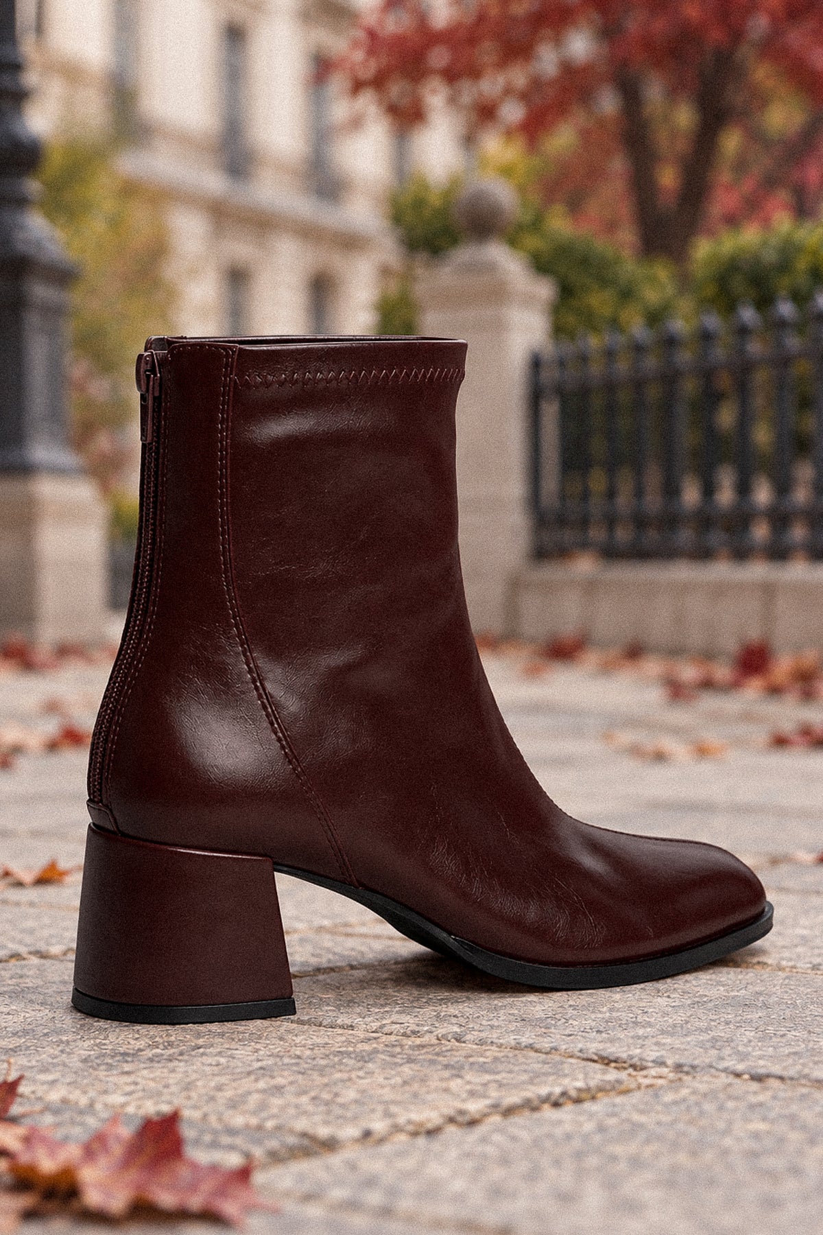 Burgundy Boots – Eco Leather