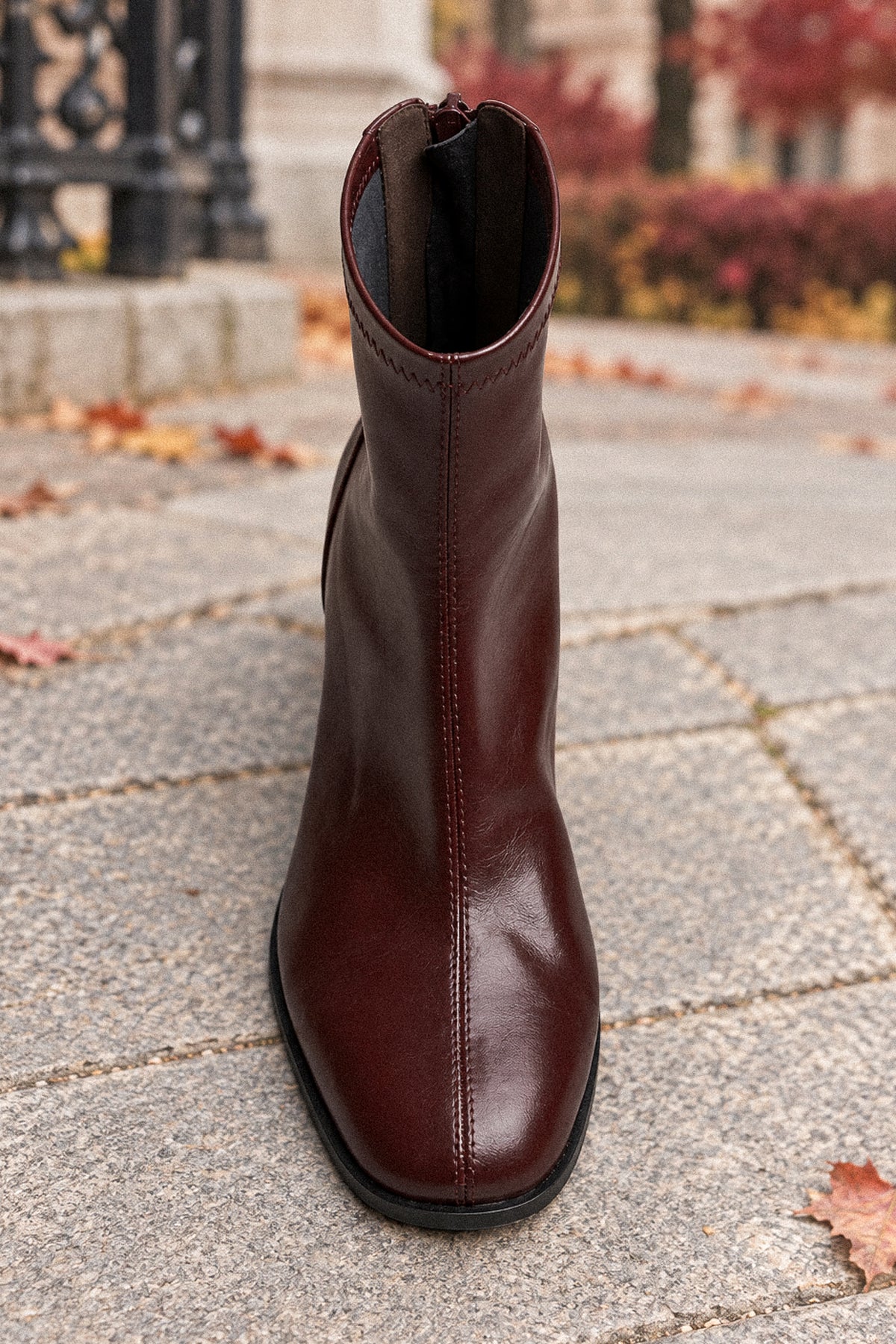 Burgundy Boots – Eco Leather