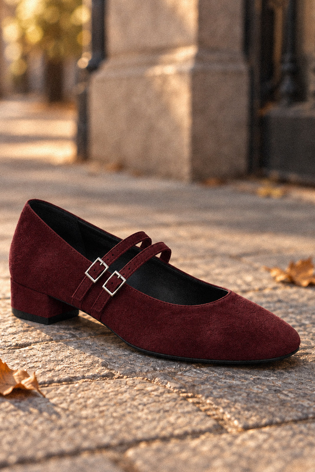 Обувки с нисък ток Burgundy