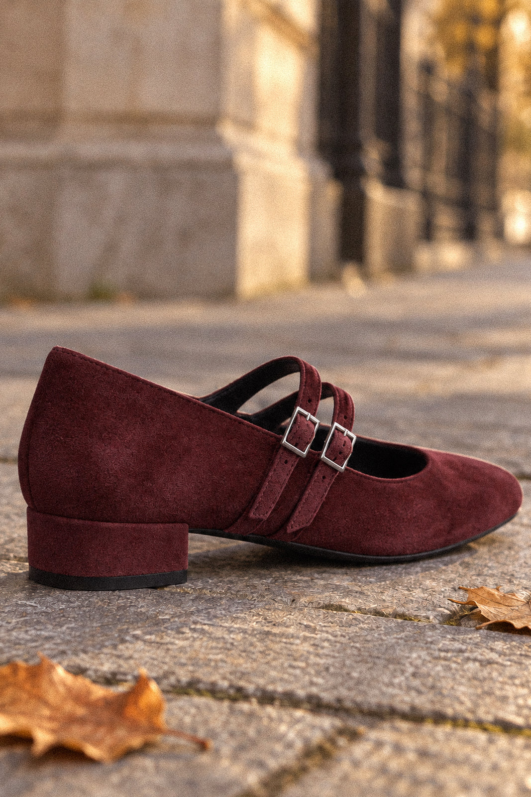 Обувки с нисък ток Burgundy