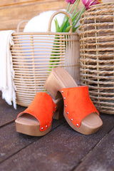 Slippers-Clogs Orange Summer