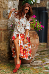 The fabulous dress of autumn flowers!