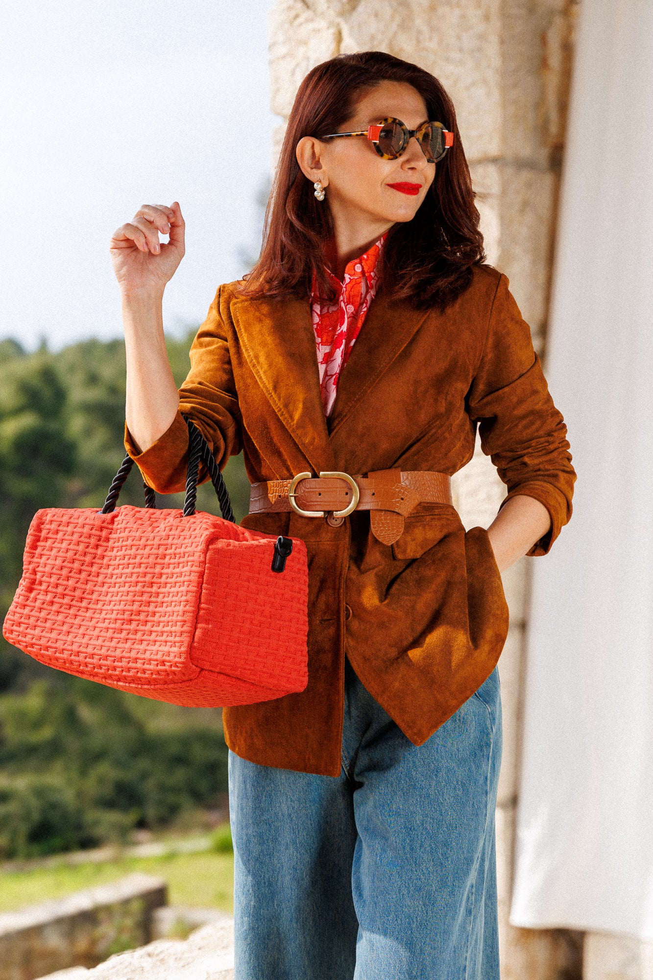 Текстилна чанта в красиво оранжево!