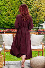 Bordeaux Velvet Dress