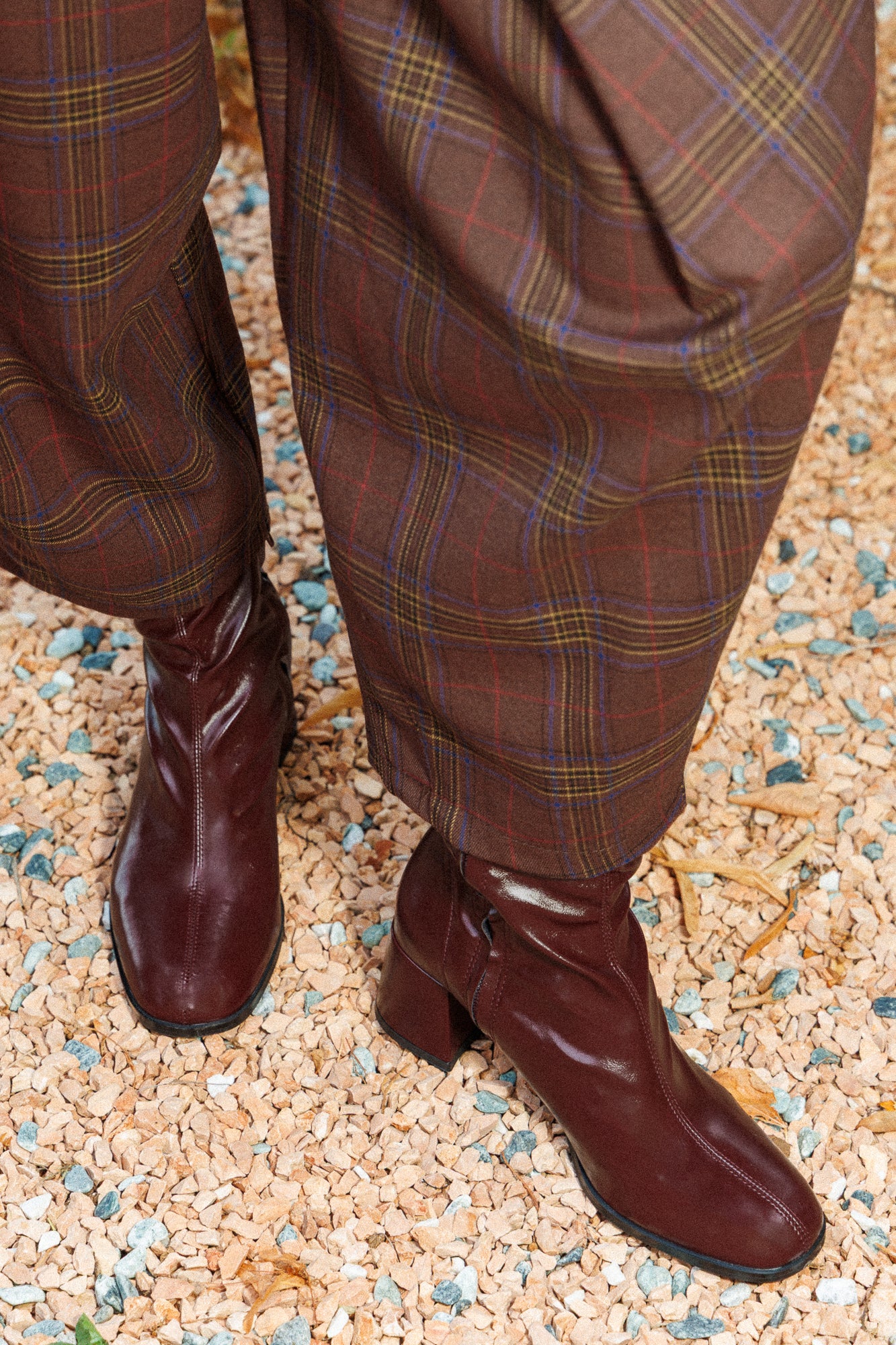 Burgundy High Boots – Eco Leather