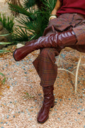 Burgundy High Boots – Eco Leather