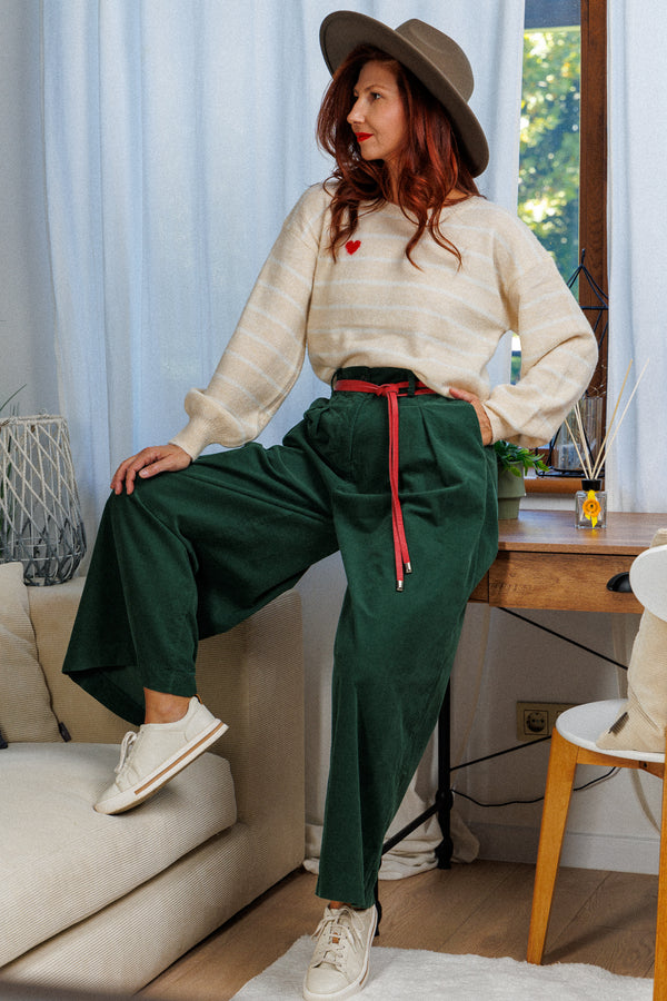 Fusta-pantaloni denim Verde