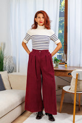 Fusta-pantaloni din denim Red Wine