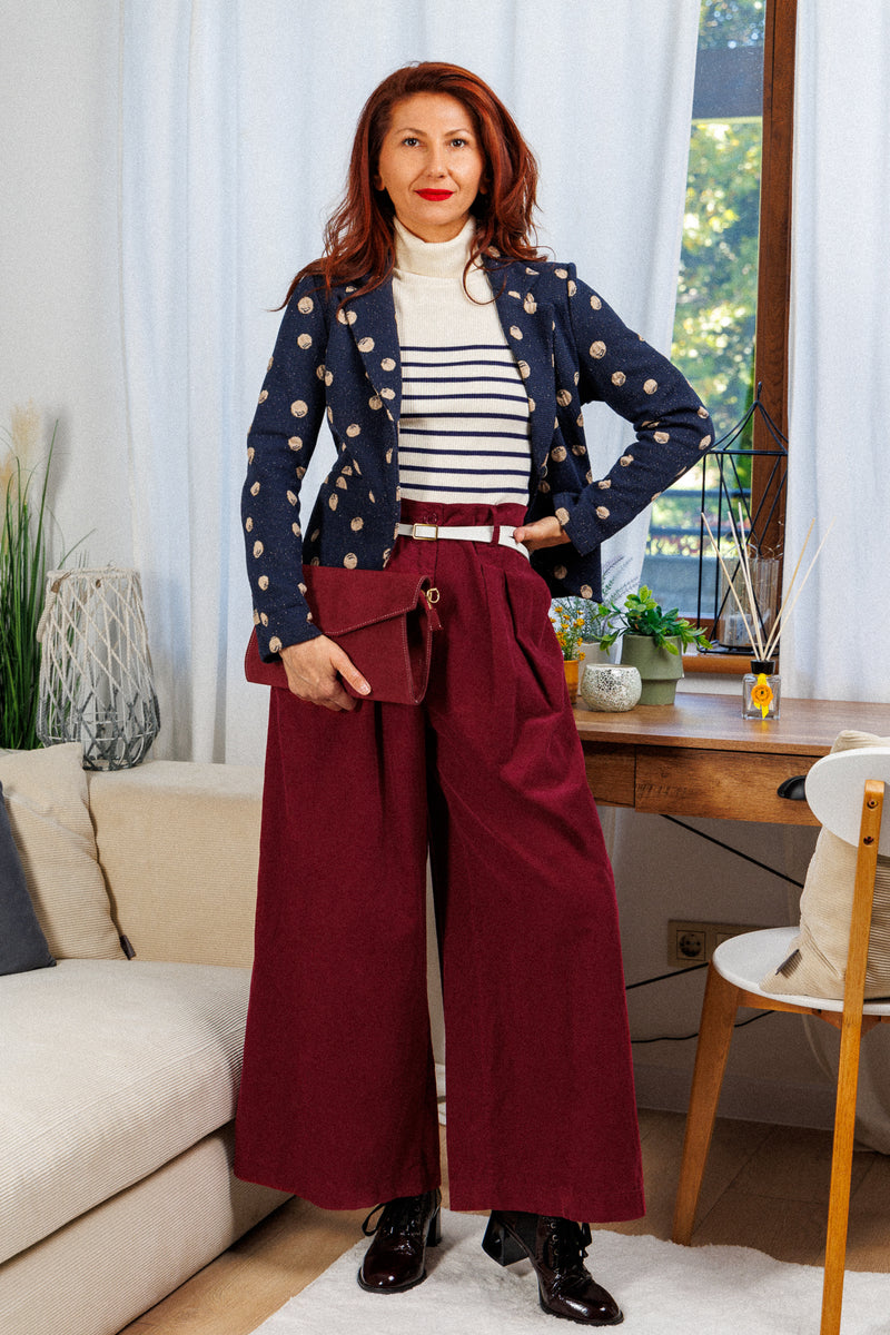 Fusta-pantaloni din denim Red Wine