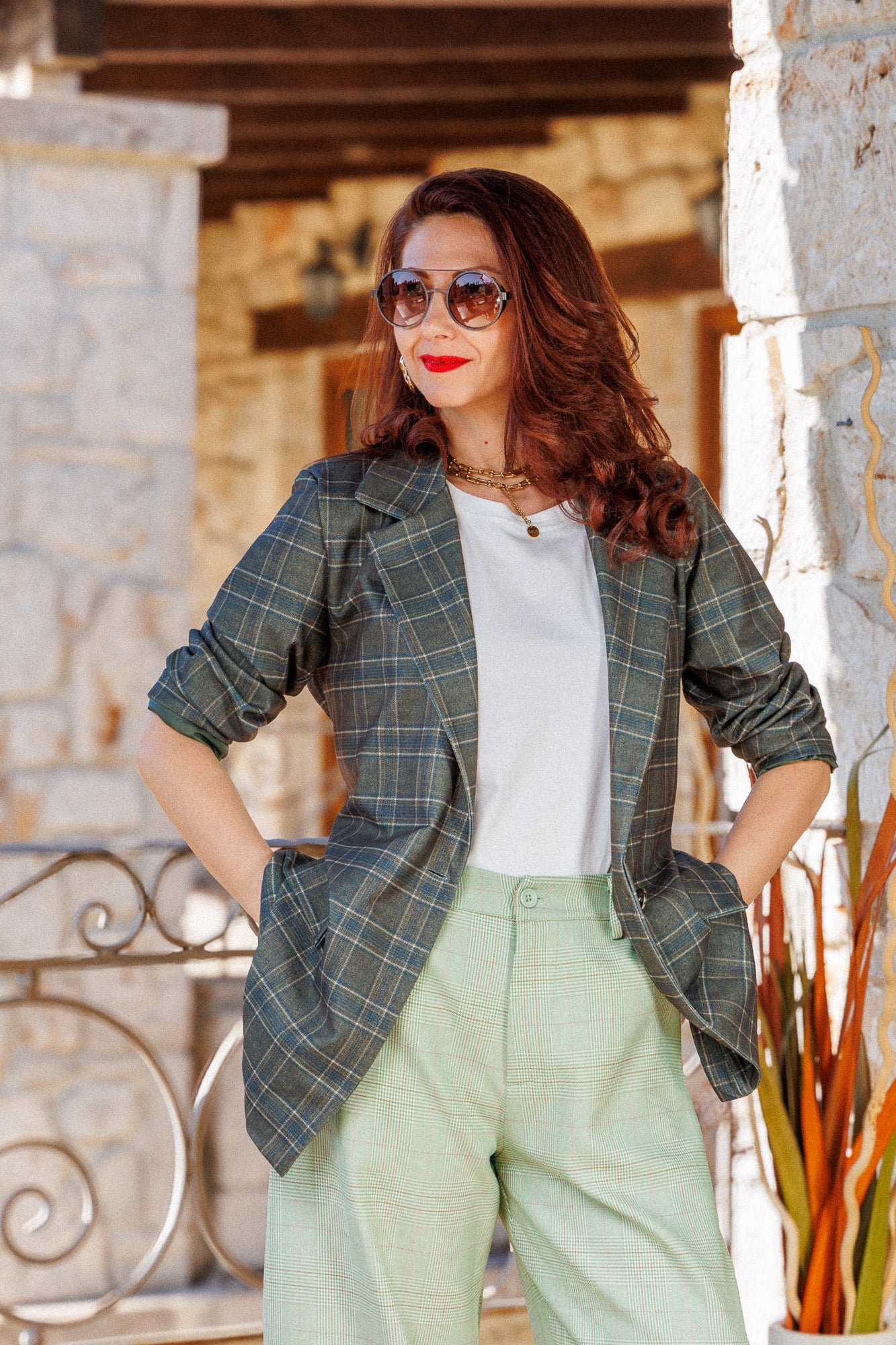 Блейзерът в разкошно зелено каре!