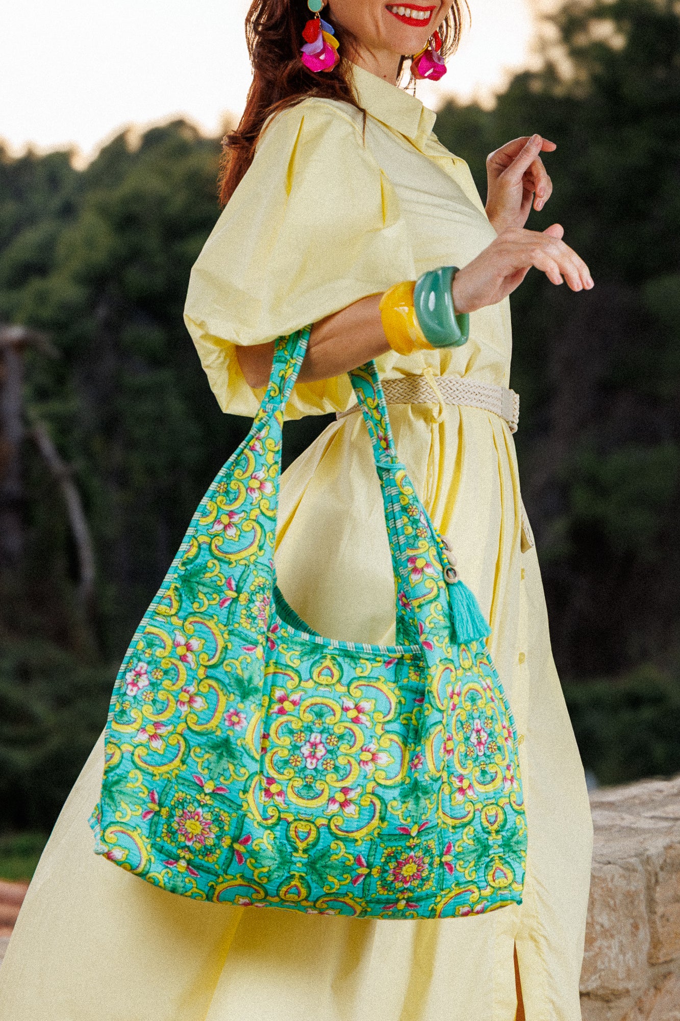 Текстилна чанта с бохо елементи!