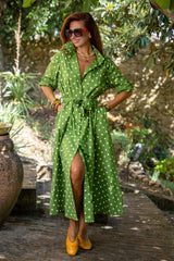 The green polka dot dress!