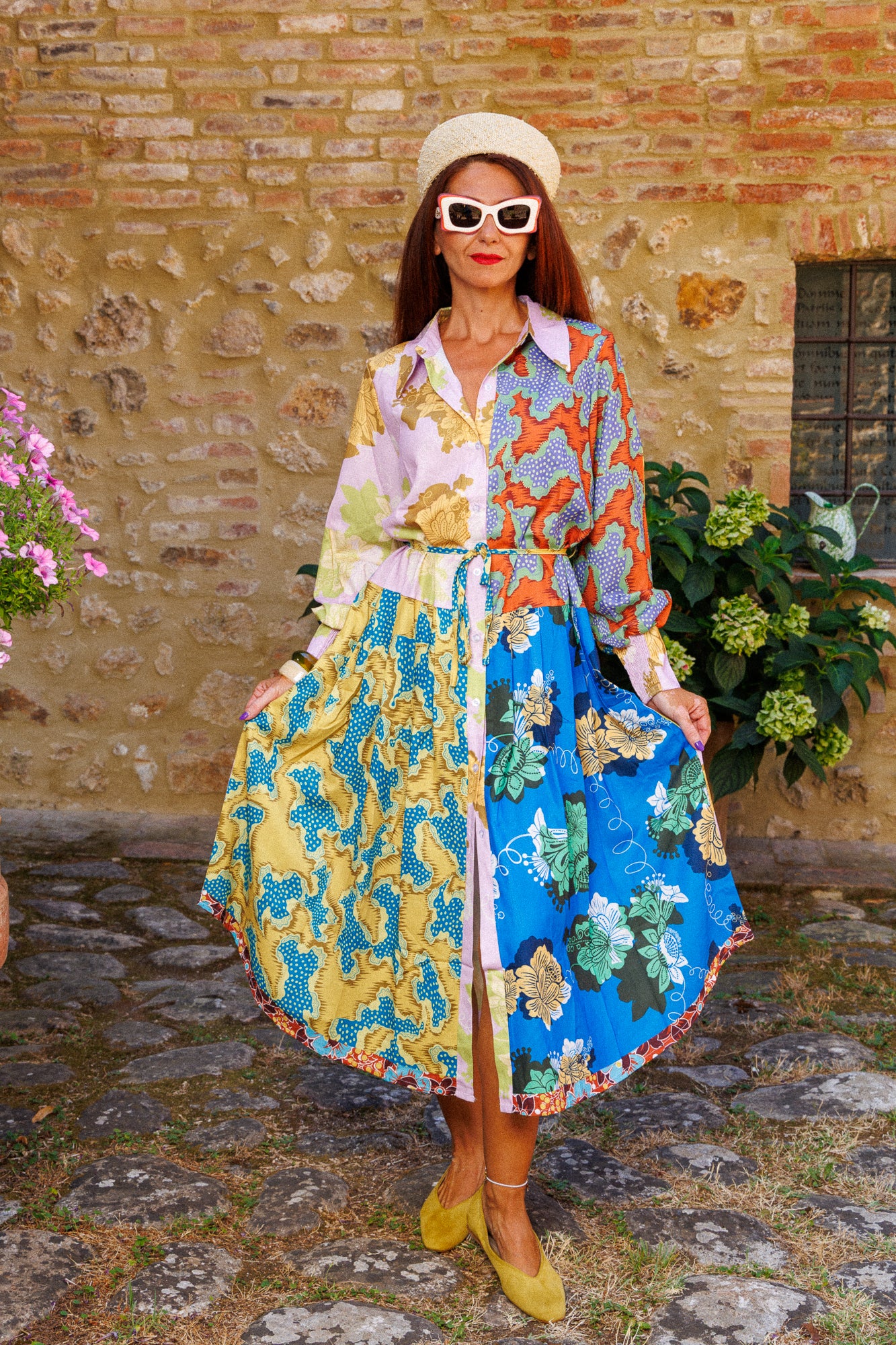 Рокля Patchwork Fiesta — пълен изглед