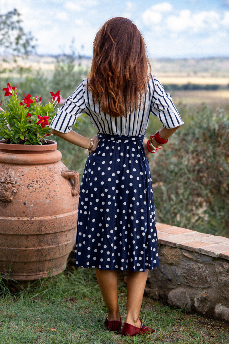 The charming polka dot dress!