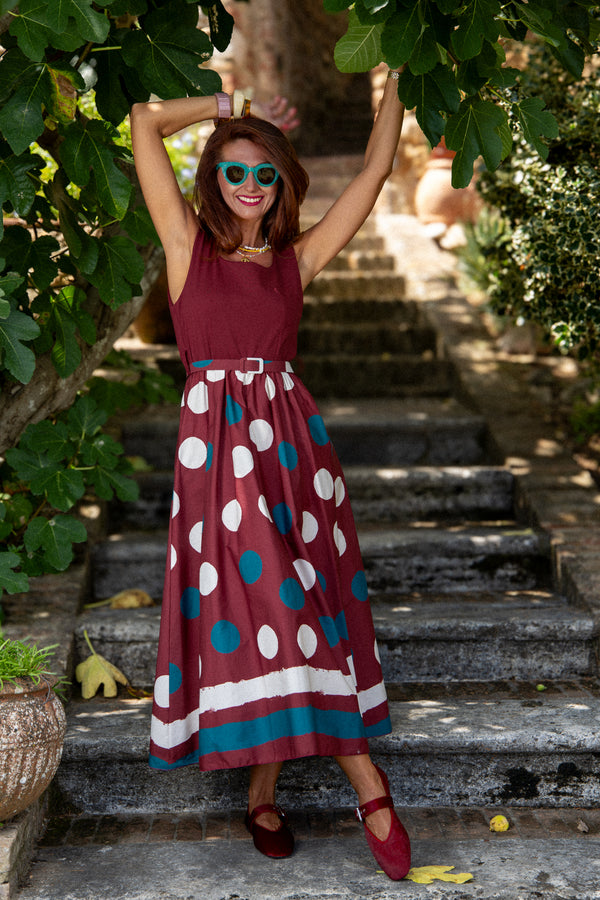 The beautiful polka dot dress!