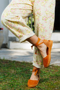 Orange Sunset Ankle Strap Espadrilles
