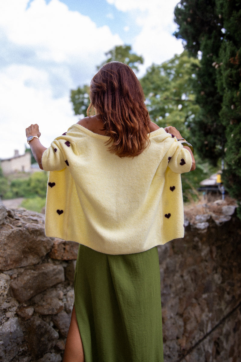 The cutest heart cardigan!