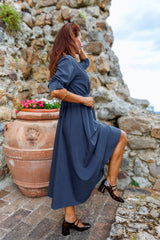 The dress with the beautiful golden buckle!