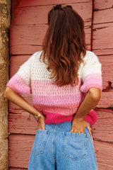 Short-sleeved sweater in wonderful colors!