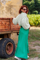 Greeny short voluminous vest